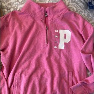 Vs pink quarter zip
